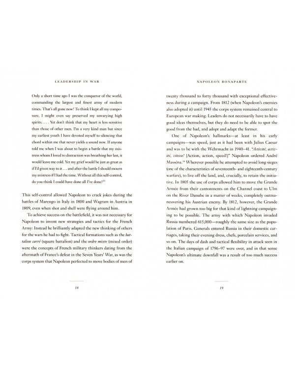 Leadership in War. Lessons from Those Who Made History