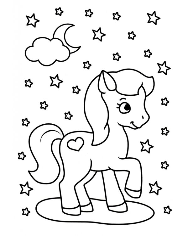 Раскраска. Пони