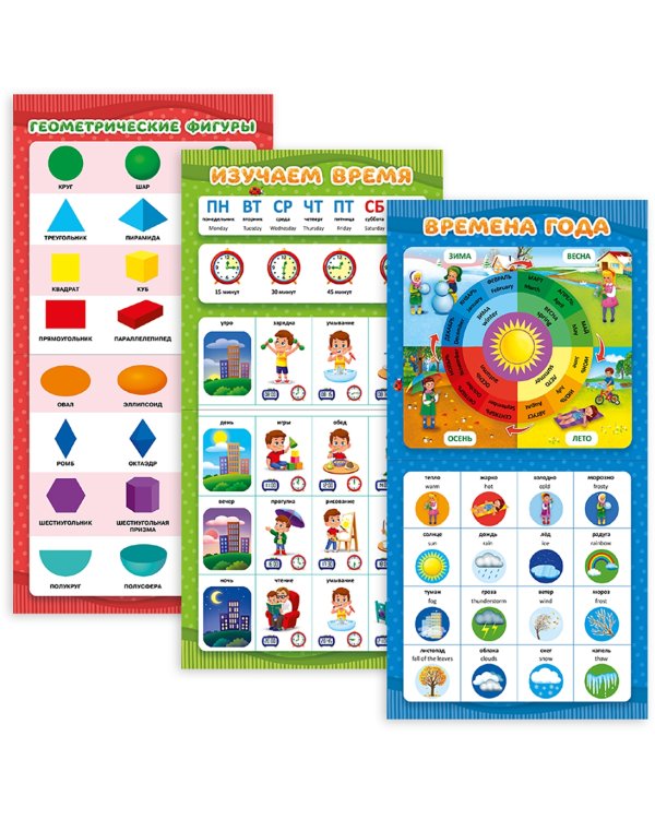Сборник обучающих плакатов. Подготовка к школе, 29х29 см