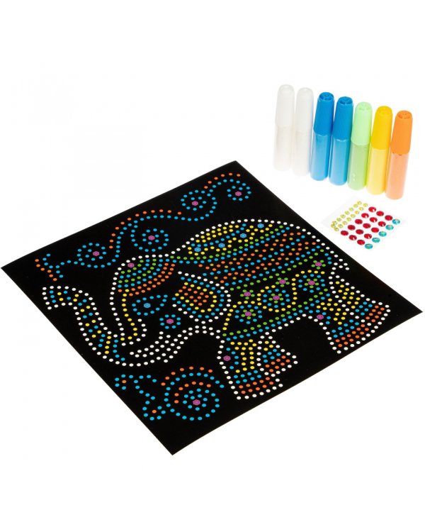 Аппликация красками. Слон