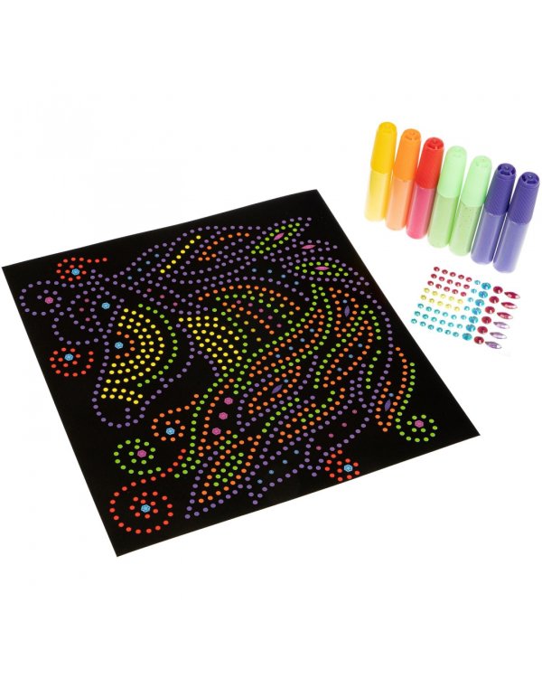 Аппликация красками. Единорог