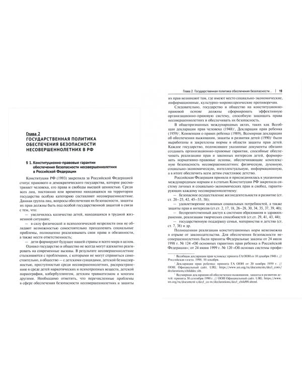 Правовые и социальные аспекты обеспечения безопасности несовершеннолетних в Российской Федерации