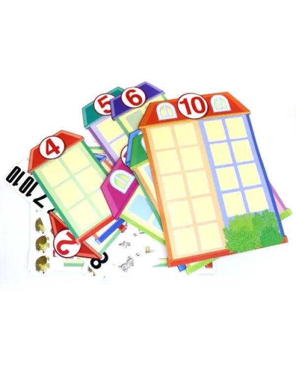 Числовые домики. Оформительский и Дидактический набор. 130 картинок