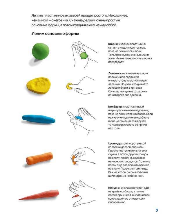 Лепим из пластилина слона, жирафа, льва