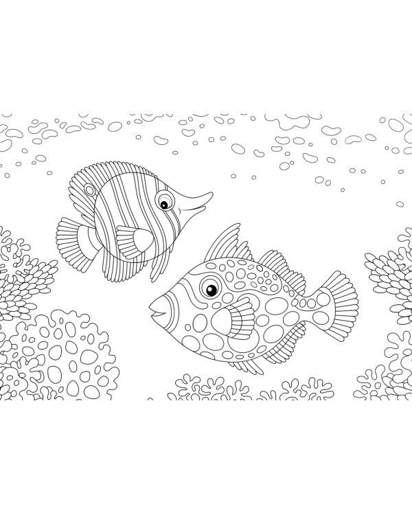 Подводный мир. Раскраски для малышей