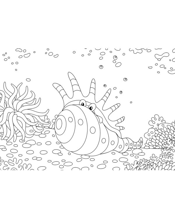 Подводный мир. Раскраски для малышей