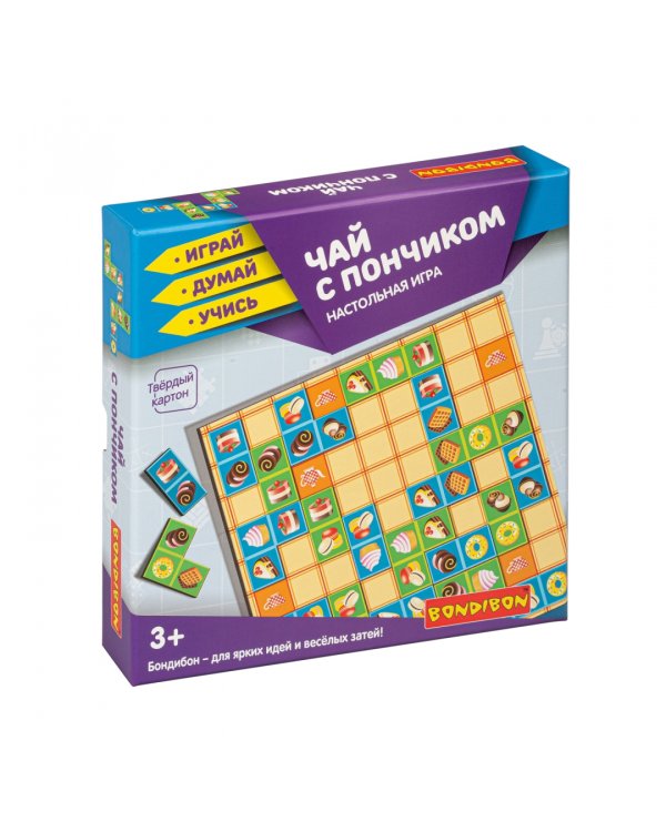 Домино-пазл. Чай с пончиком