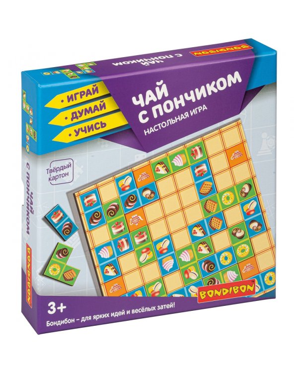Домино-пазл. Чай с пончиком