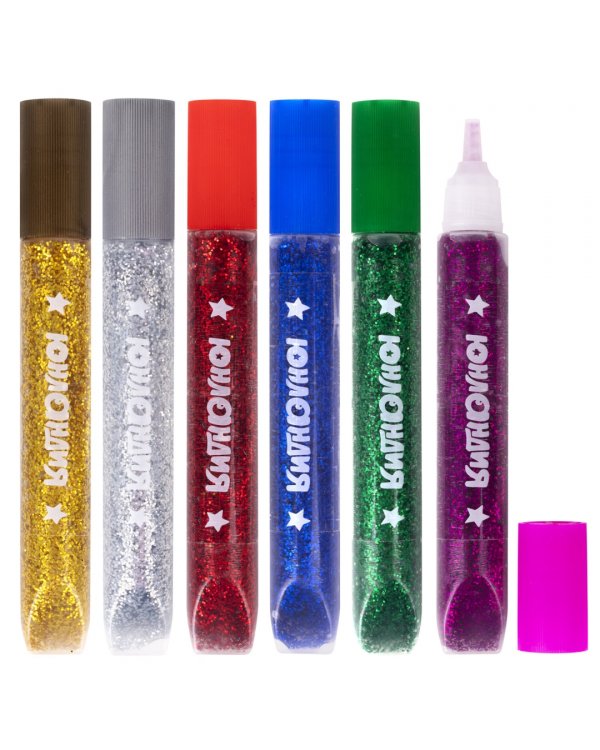 Гель с блестками "Юнландия", 6 ярких цветов по 10,5 мл