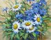 Картина по номерам. Ромашки, на подрамнике, 40х50 см