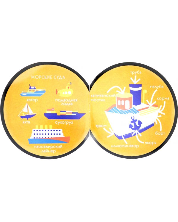 Книжка-игрушка "Корабль", c крутящимся штурвалом