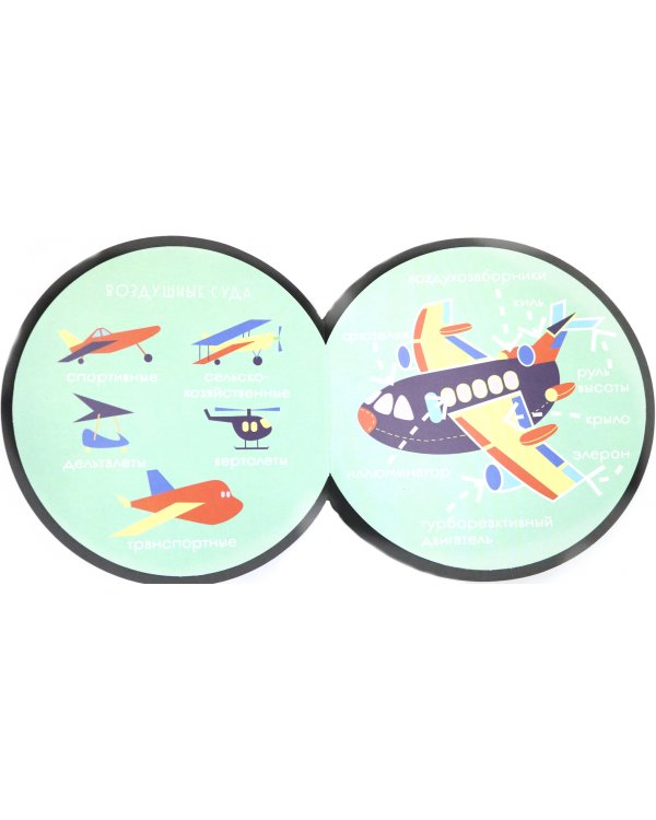 Книжка-игрушка "Самолет", c крутящимся штурвалом