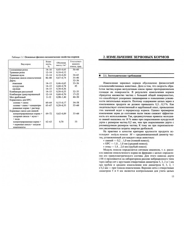 Технологические процессы и оборудование для приготовления кормов. Учебное пособие