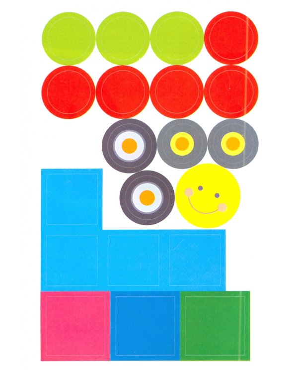 Книжка. Многоразовые наклейки. Формы (1+)