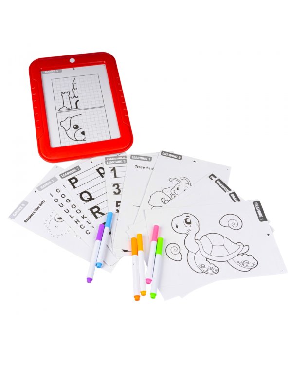 Планшет с экраном для рисования, обучающими карточками и с подсветкой