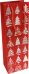 Пакет подарочный "Красный с елочками", 12х35х9 см