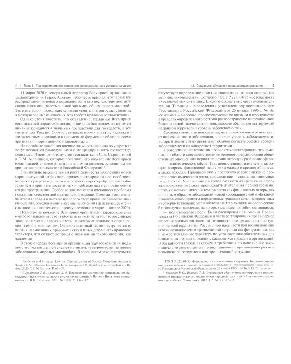 Пандемия и самоизоляция. Криминальные угрозы и правовые последствия. Монография