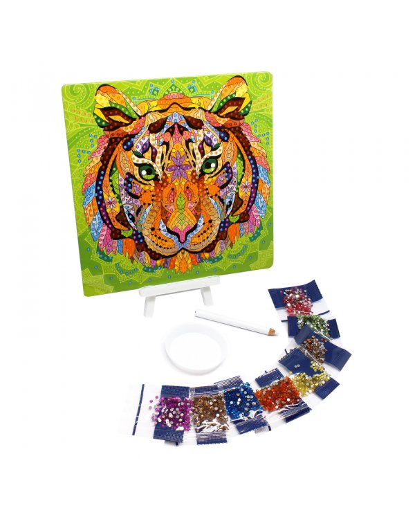 Алмазные узоры. Арт-терапия. Крадущийся тигр