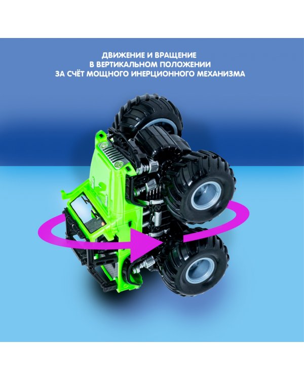Инерционный джип 4WD со светящимся в темноте корпусом. Парк Техники, зелёный