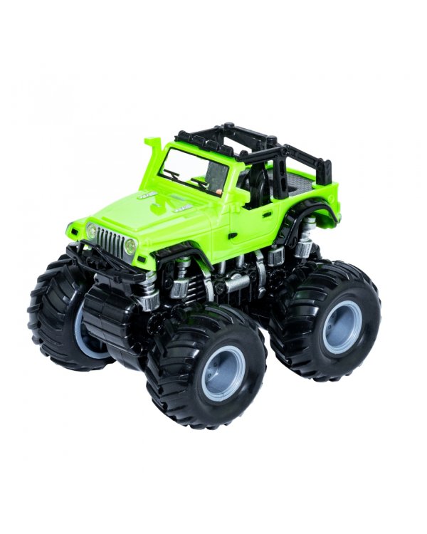 Инерционный джип 4WD со светящимся в темноте корпусом. Парк Техники, зелёный