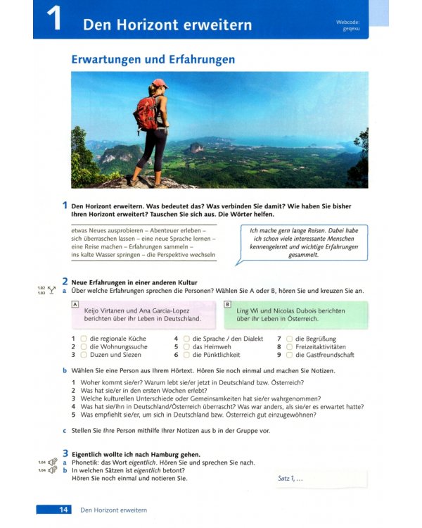 Weitblick B2. Das große Panorama. Kursbuch + code