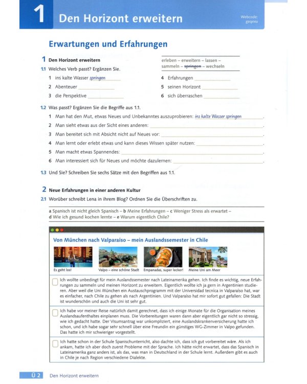 Weitblick B2. Das große Panorama. Ubungsbuch + code