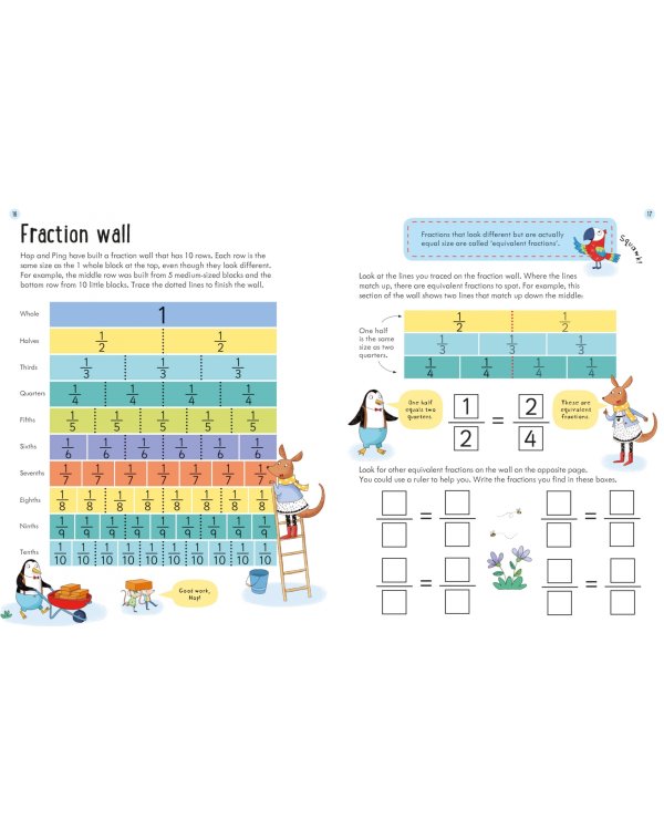 Usborne Workbooks: Fractions 7-8