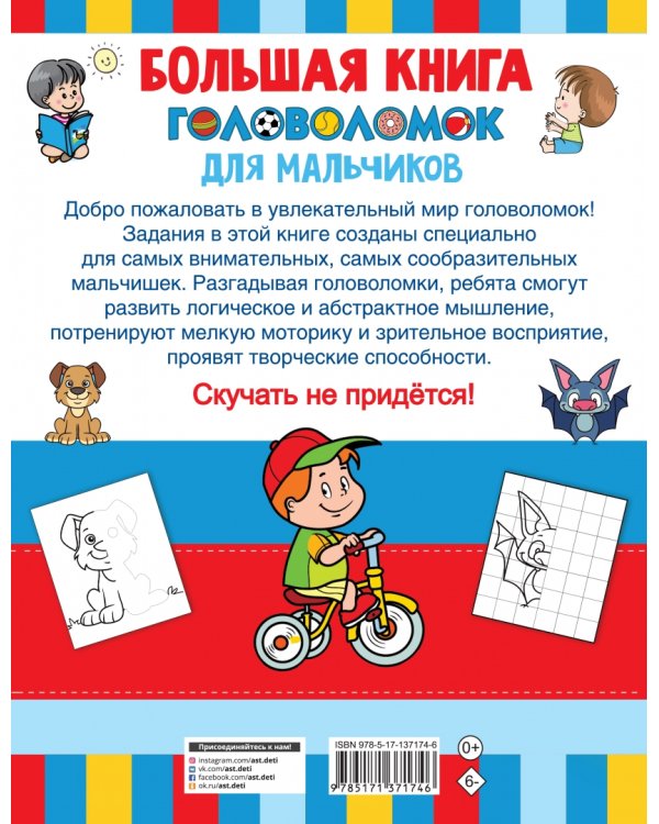 Большая книга головоломок для мальчиков