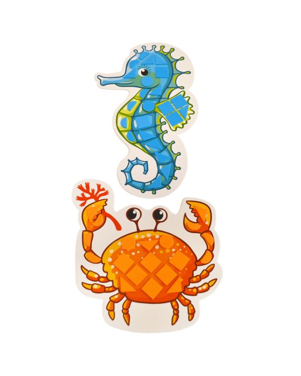 Мягкая картинка для малышей. Морские животные