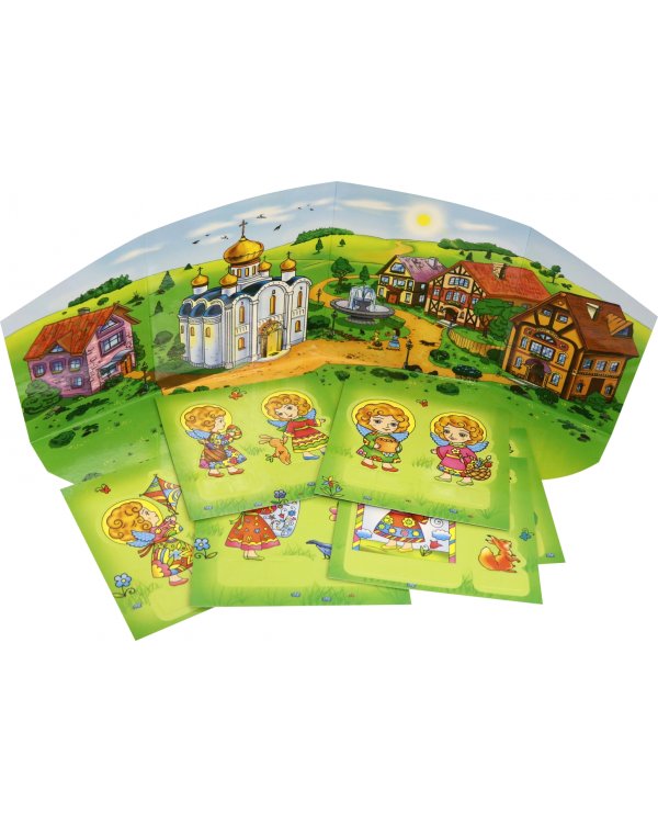 Сборная бумажная игра. Игры с Ангелочком, лето