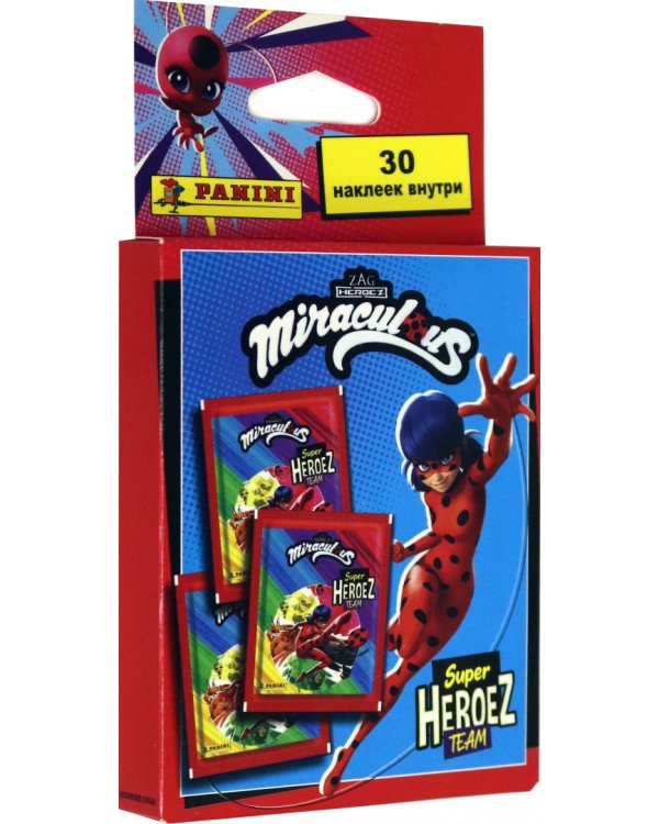 Блистер с наклейками Panini "Леди Баг и Супер-кот" (6 пакетиков наклеек)