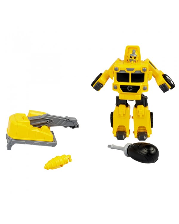 Трансформер-конструктор с отвёрткой 2 в 1. Bondibot. Автокран-робот