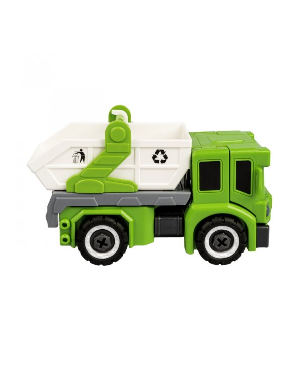 Трансформер-конструктор с отвёрткой 2 в 1. Bondibot. Контейнерный мусоровоз-робот