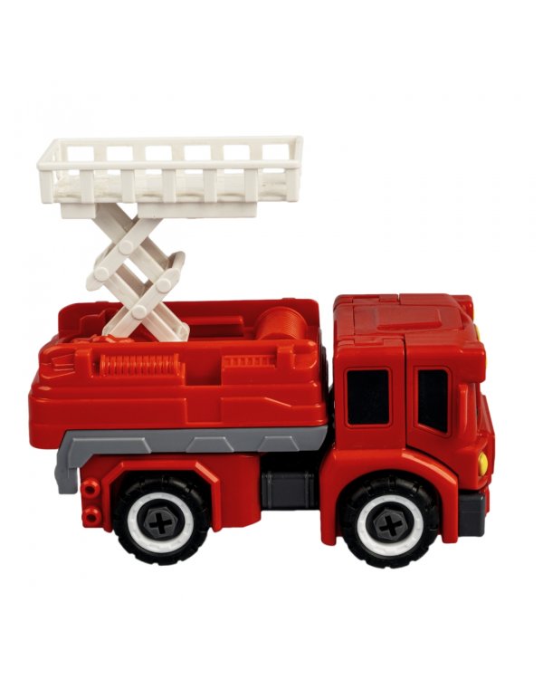 Трансформер-конструктор с отвёрткой 2 в 1. Bondibot. Пожарная машина-робот