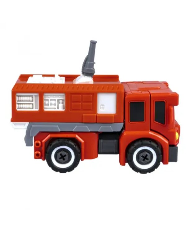 Трансформер-конструктор с отвёрткой 2 в 1. Bondibot. Пожарная машина-робот