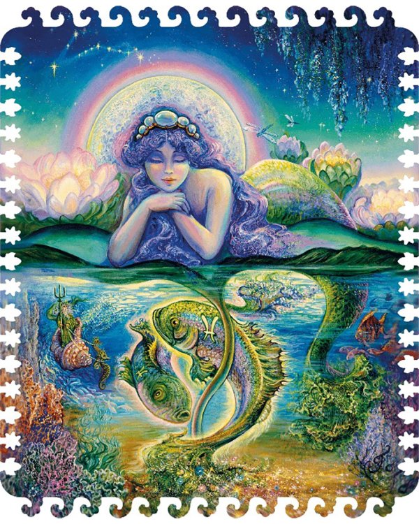 Деревянный пазл. Знак зодиака. Рыбы, 100 деталей