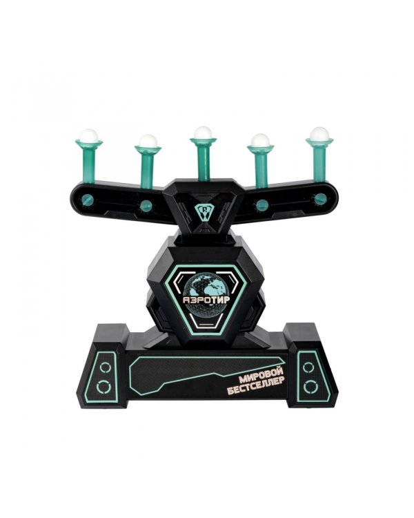 Аэротир с парящими шариками, 5 мишеней, синяя подсветка, один бластер