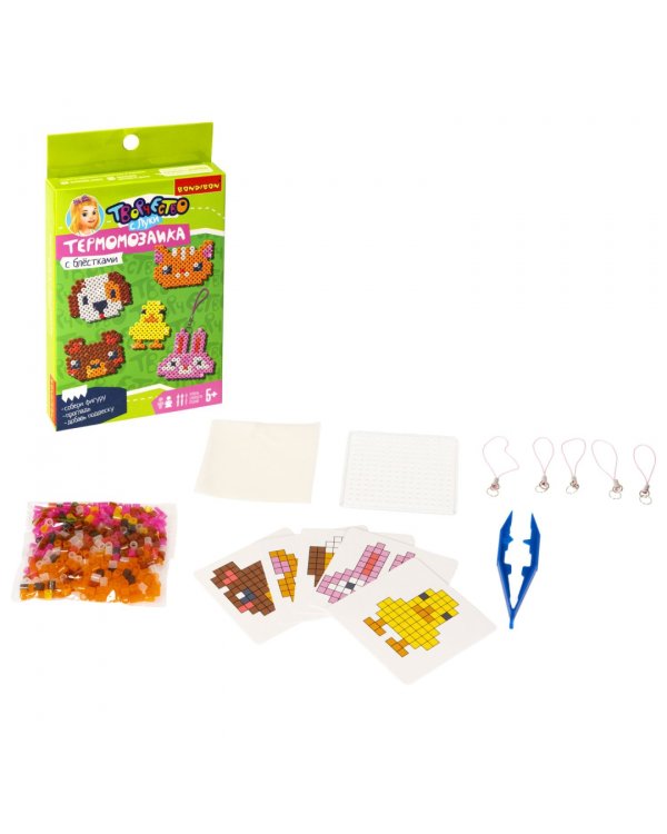 Термомозаика с блестками. Животные леса и фермы