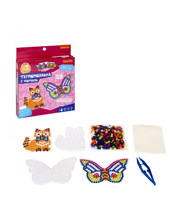 Термомозаика с формами. Бабочка и кошка