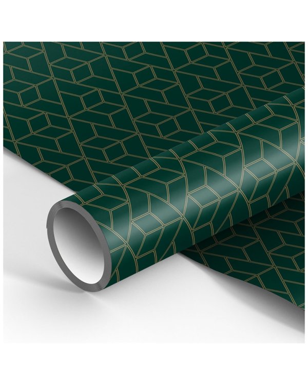 Упаковочная бумага "Dark green", глянец, 70x100 см, 90 г/м2