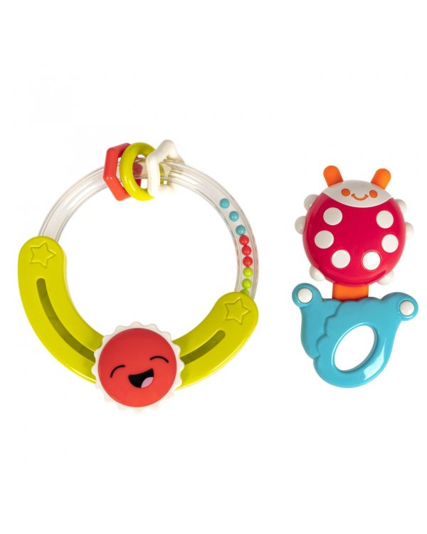 Набор погремушек. Круг с солнышком, божья коровка