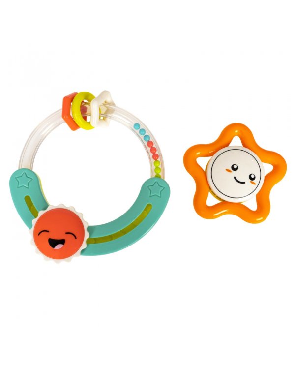 Набор погремушек. Звездочка, круг с солнышком