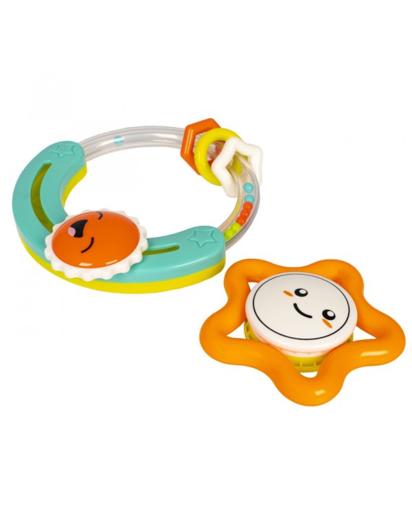 Набор погремушек. Звездочка, круг с солнышком