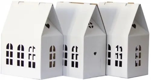 Коробки подарочные "Дом № 1", белые, 3 штуки