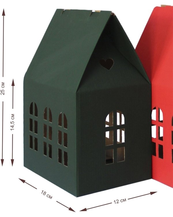 Коробки подарочные "Дом № 1", 250x180x120 мм, 3 штуки