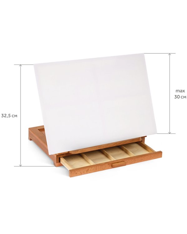 Этюдник-органайзер для пастели "Студия", 32,5x26x6 см, российский бук