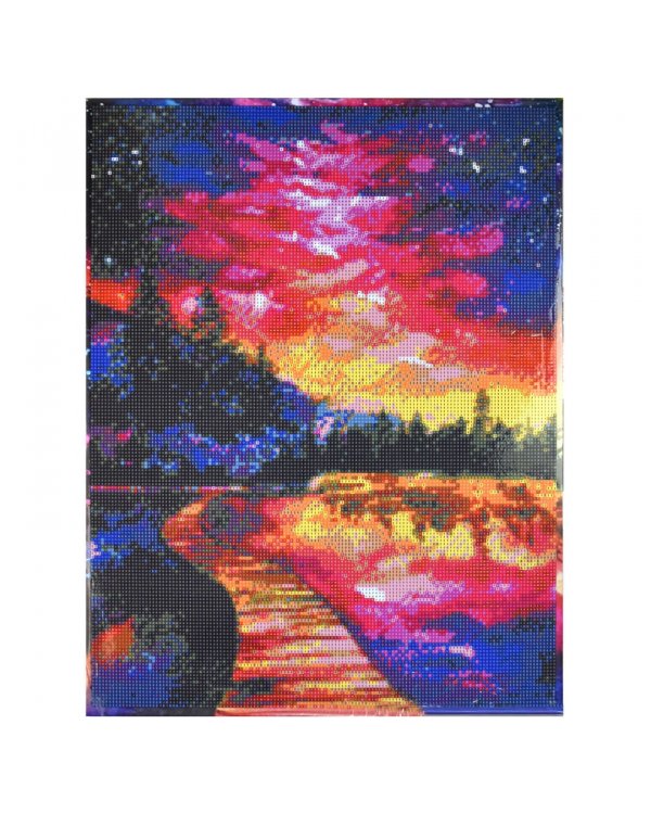 Алмазная мозаика. Сияние ночного неба, 40x50 см