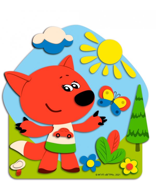 Аппликация из Eva. МиМиМишки. Лисичка