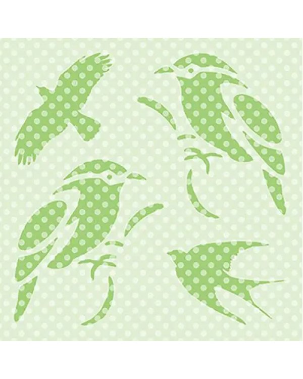 Трафарет для рисунка "Птицы", 100x100 мм