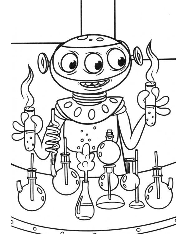 Раскраска А4. Космические пришельцы